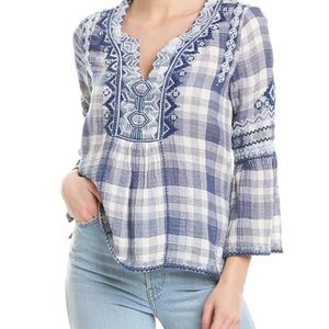 Johnny Was Simonee Flare Sleeve Blouse